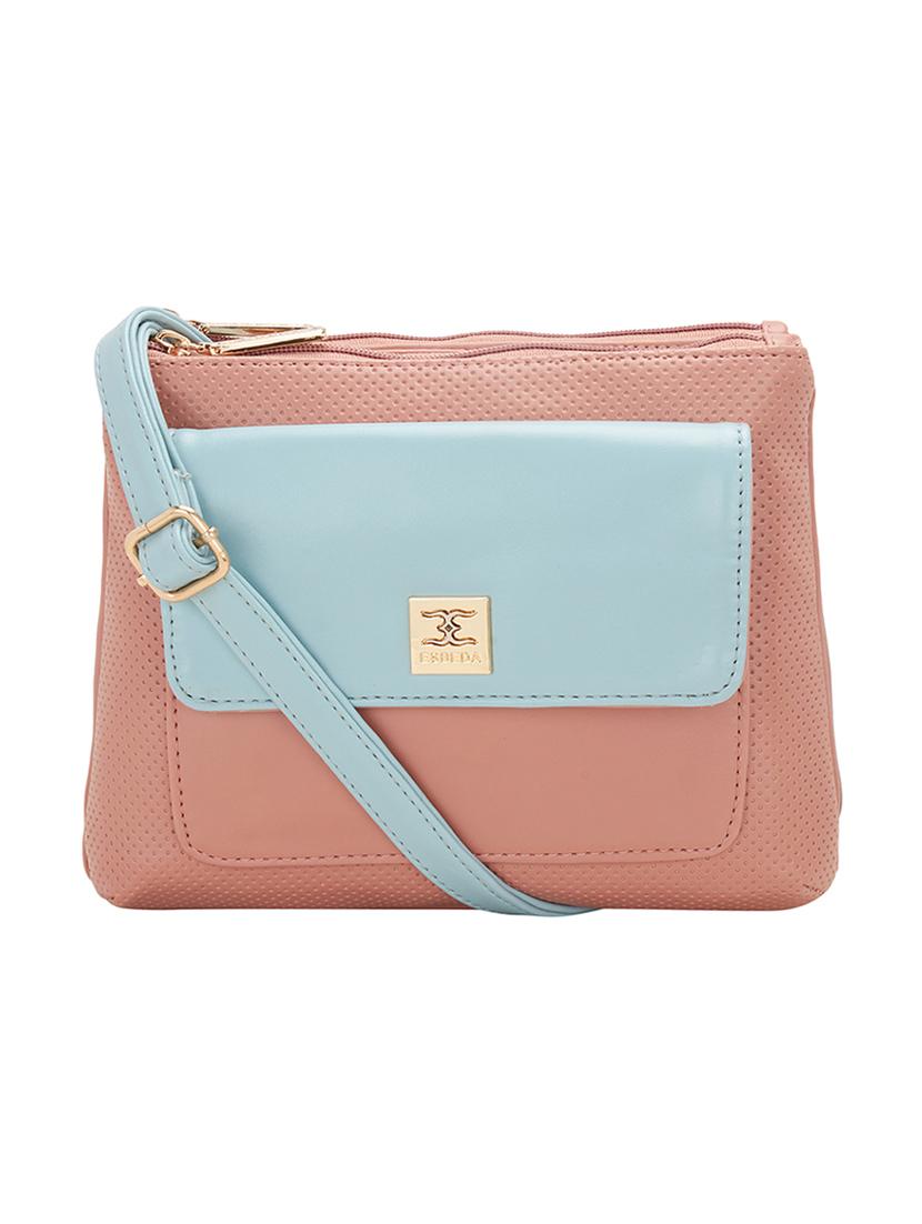 orange leatherette (pu) sling bag - 17373658 -  Zoom Image - 0