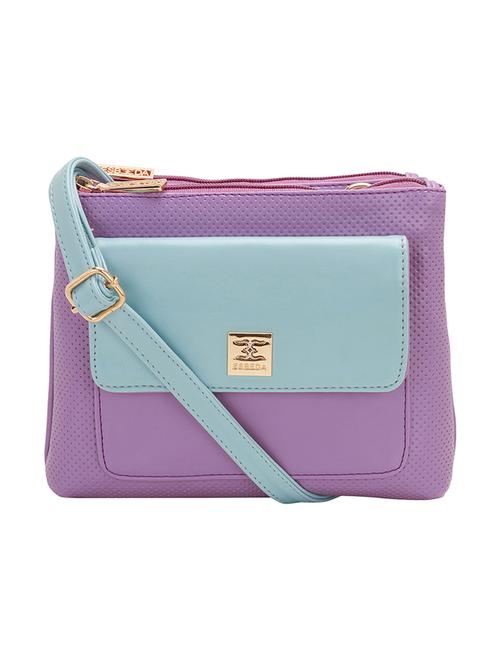 purple leatherette (pu) sling bag - 17373662 -  Standard Image - 0