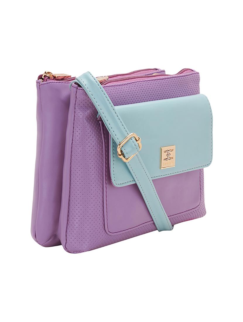 purple leatherette (pu) sling bag - 17373662 - Standard Image - 3