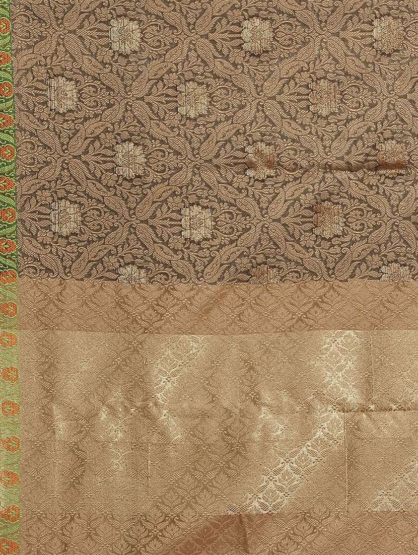 jacquard woven saree with blouse - 17375009 -  Standard Image - 3