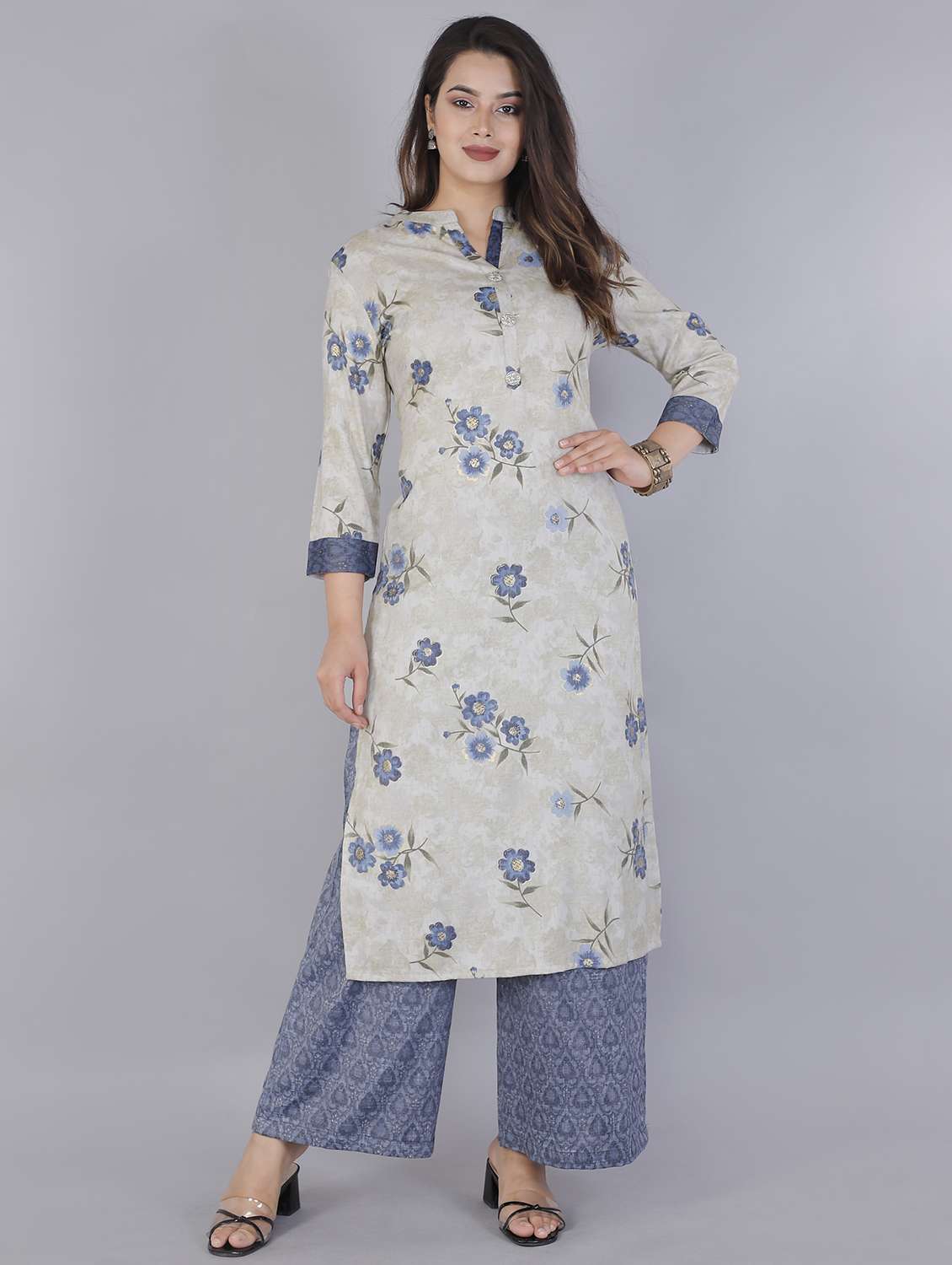floral kurta palazzo set