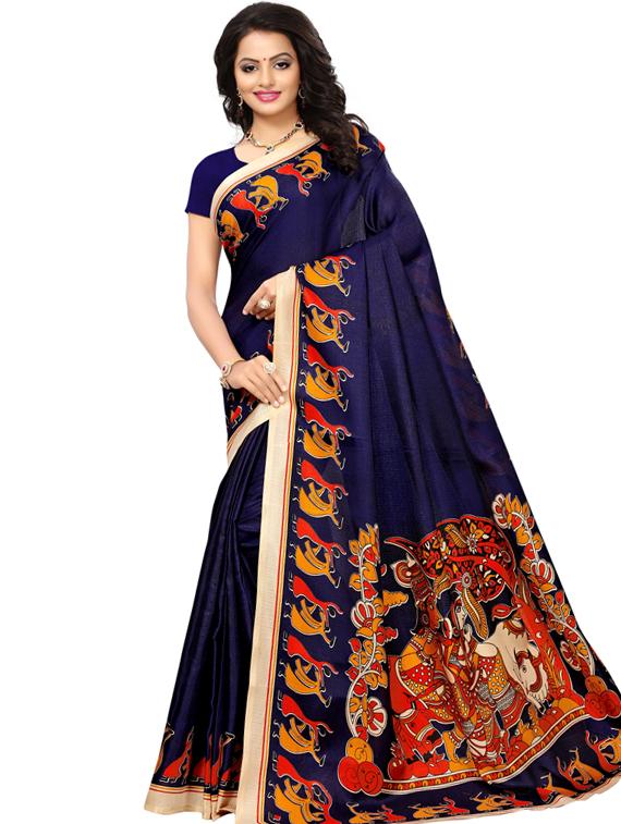 conversational printed saree with blouse - 17375828 -  Zoom Image - 0