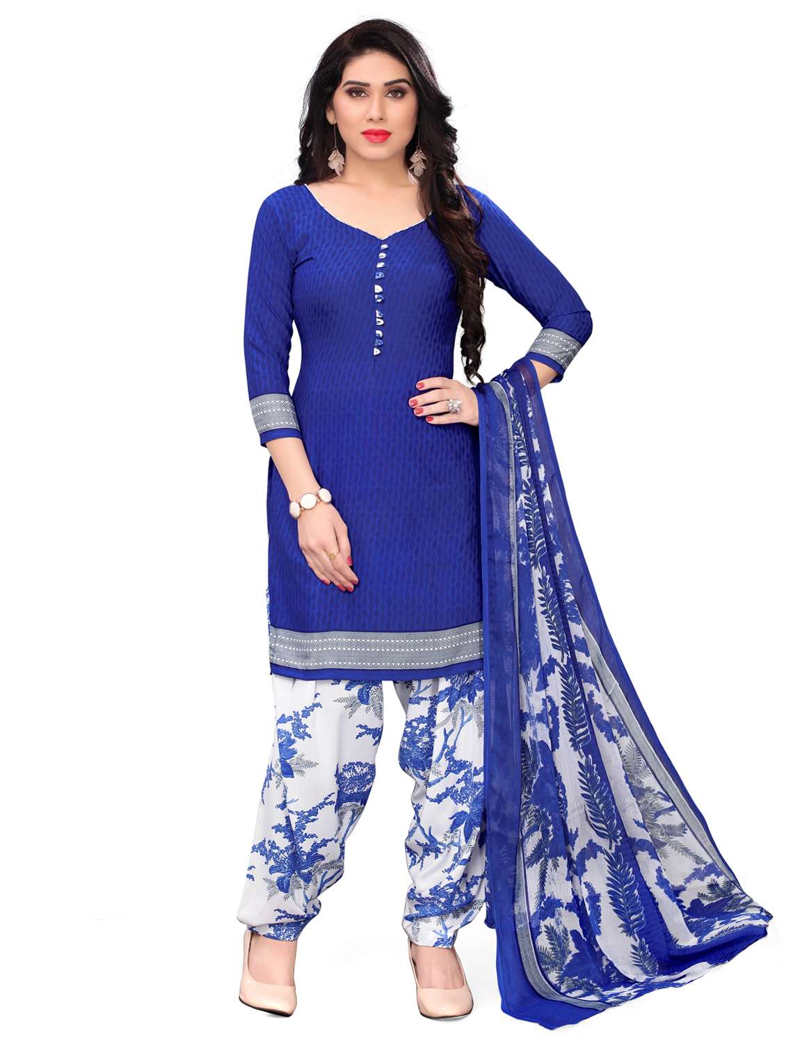 printed unstitched suit