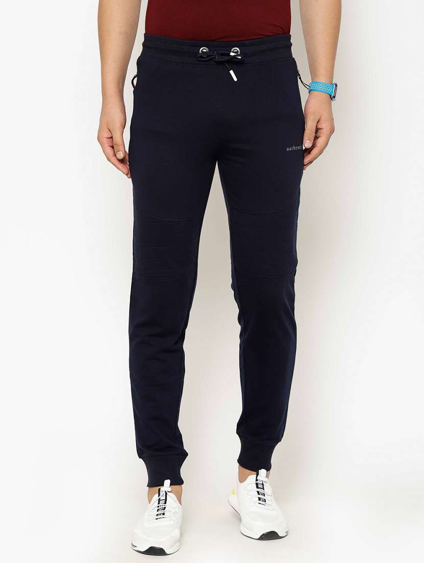 navy blue solid full length jogger