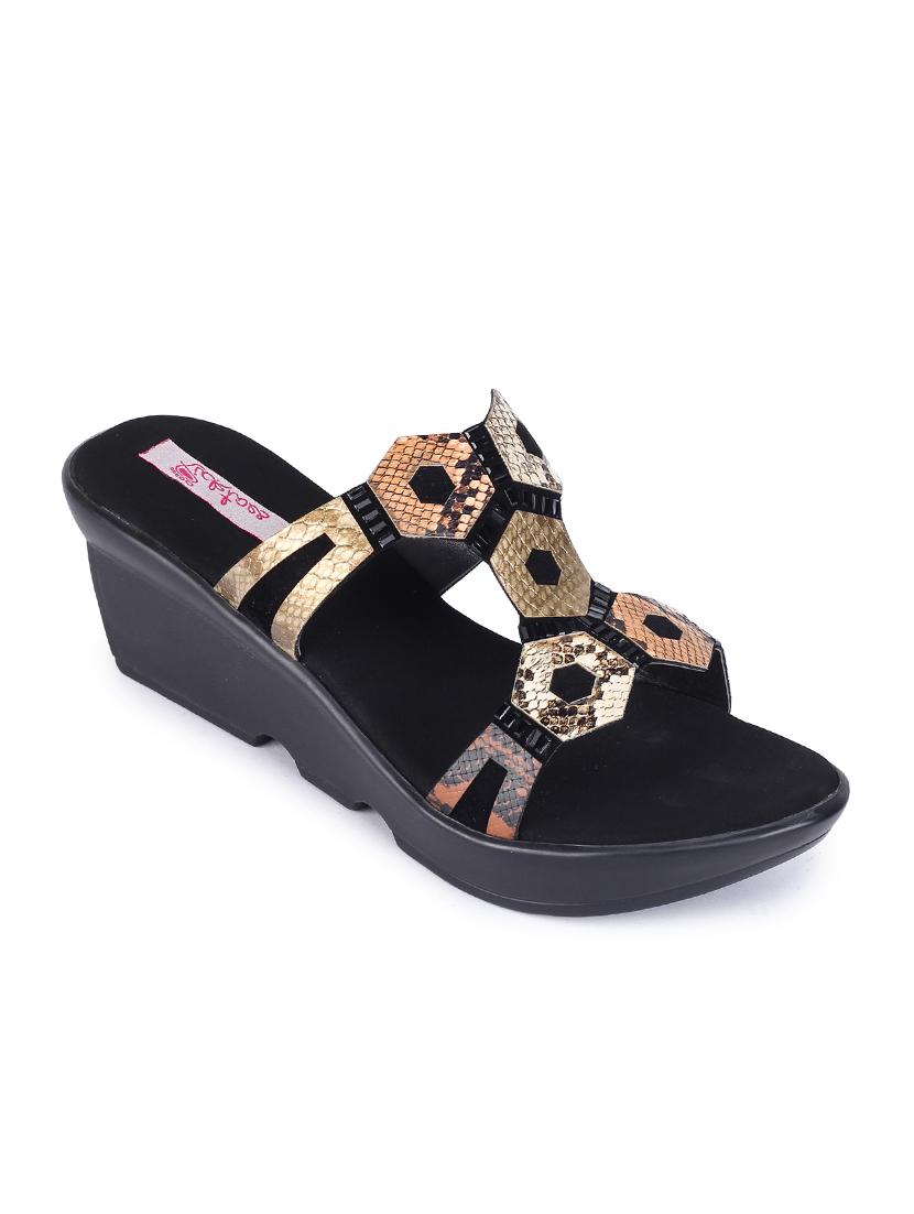 black slip on sandals - 17377030 -  Zoom Image - 0