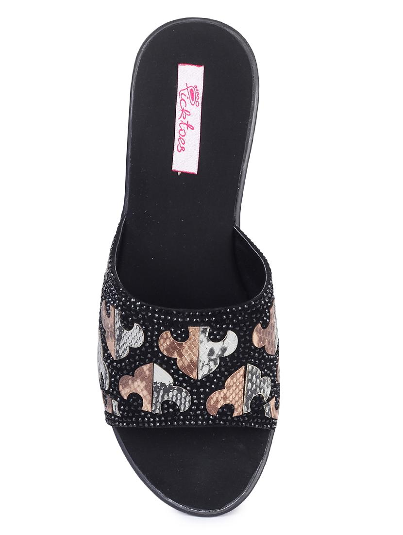 black slip on wedges - 17377040 - Standard Image - 3