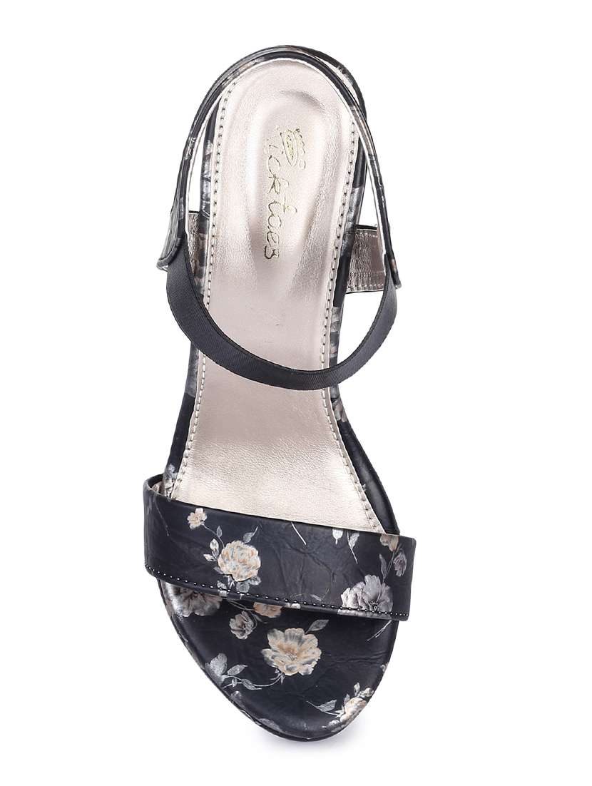 black back strap sandals - 17377062 - Standard Image - 3