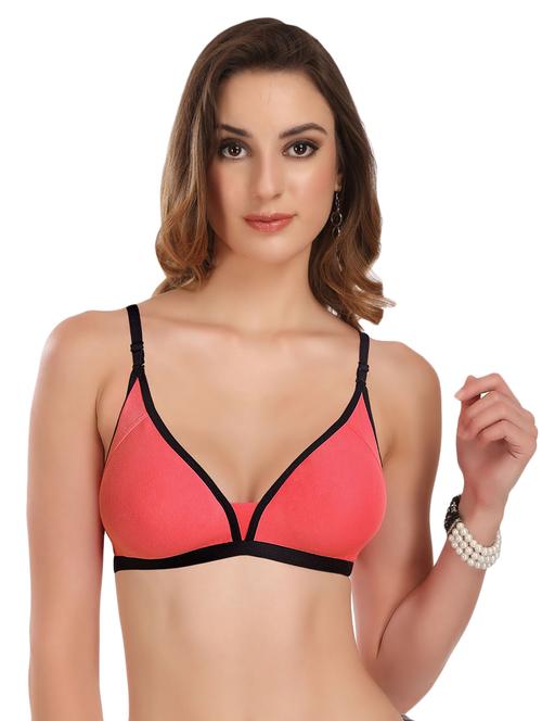 detachable strap contrast piped bra  - 17380302 -  Standard Image - 0