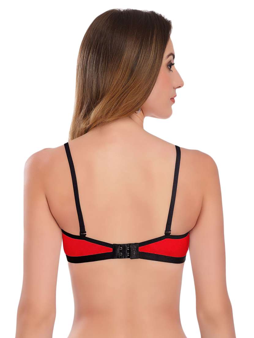 set of 3 detachable strap contrast piped bra  - 17380308 -  Standard Image - 3
