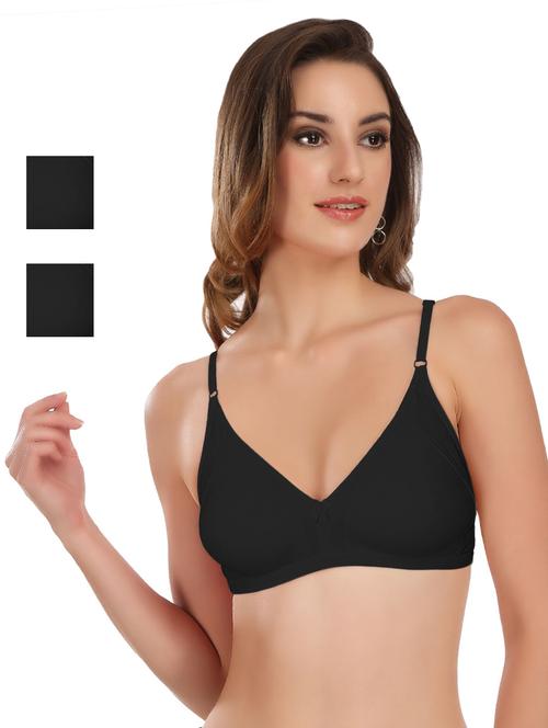 set of 3 bow patch t-shirt bra - 17380338 - Standard Image - 0