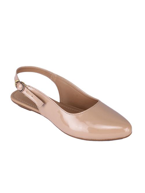 beige synthetic back strap sandals - 17381831 -  Standard Image - 0