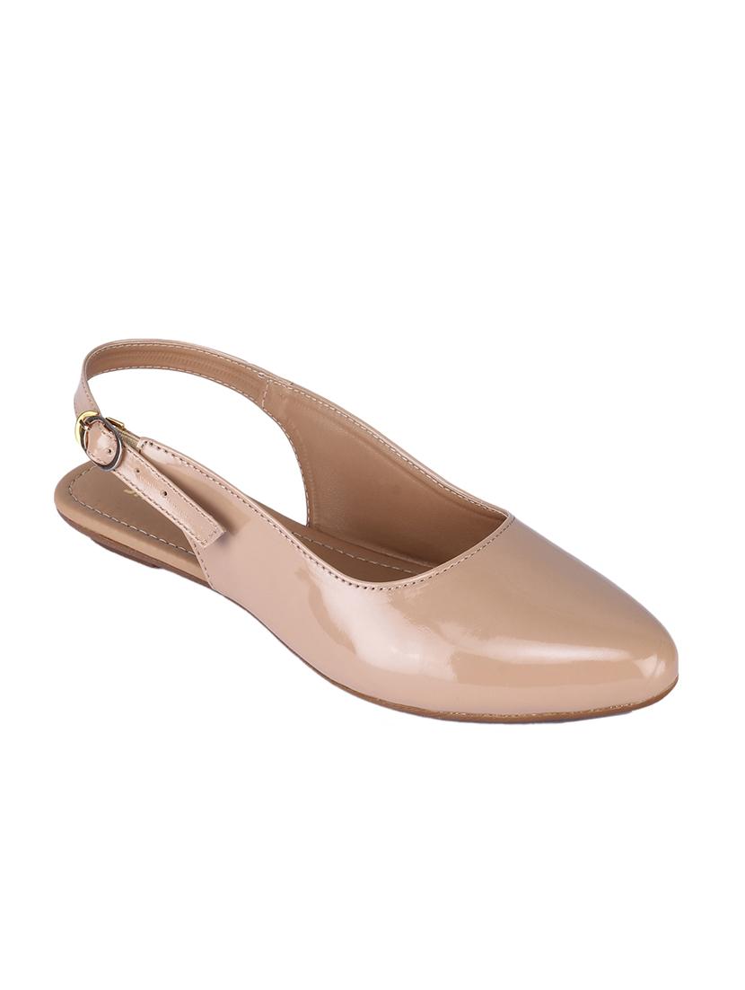 beige synthetic back strap sandals - 17381831 -  Zoom Image - 0