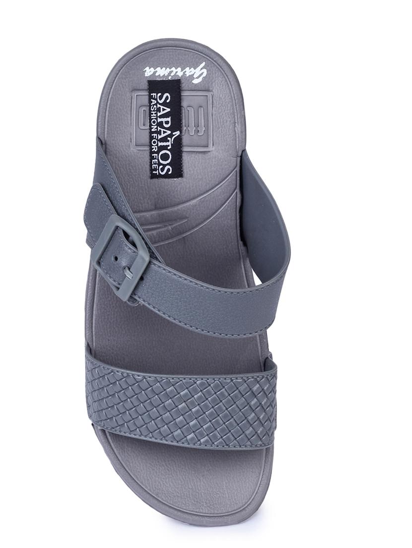 grey slip on sandals - 17381861 - Standard Image - 3