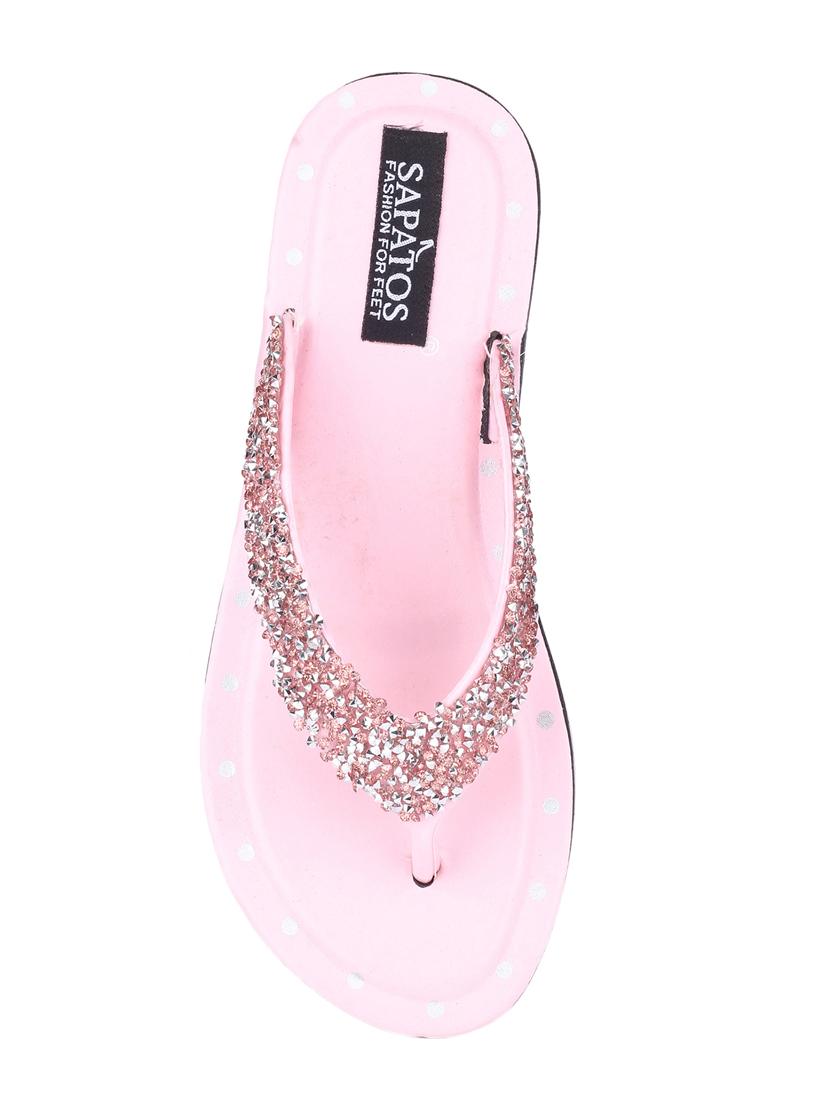 pink toe separator flip flop - 17381875 - Standard Image - 3