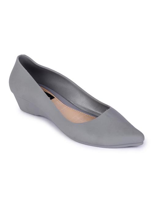 grey slip on ballerinas - 17381888 -  Standard Image - 0