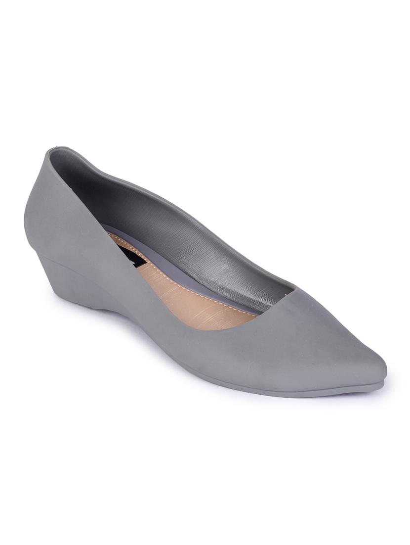 grey slip on ballerinas - 17381888 -  Zoom Image - 0