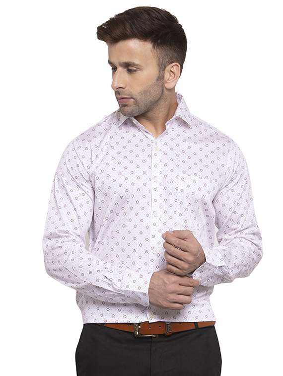 mens micro print formal shirt