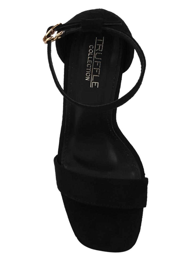 black suede ankle strap sandals - 17383447 - Standard Image - 3