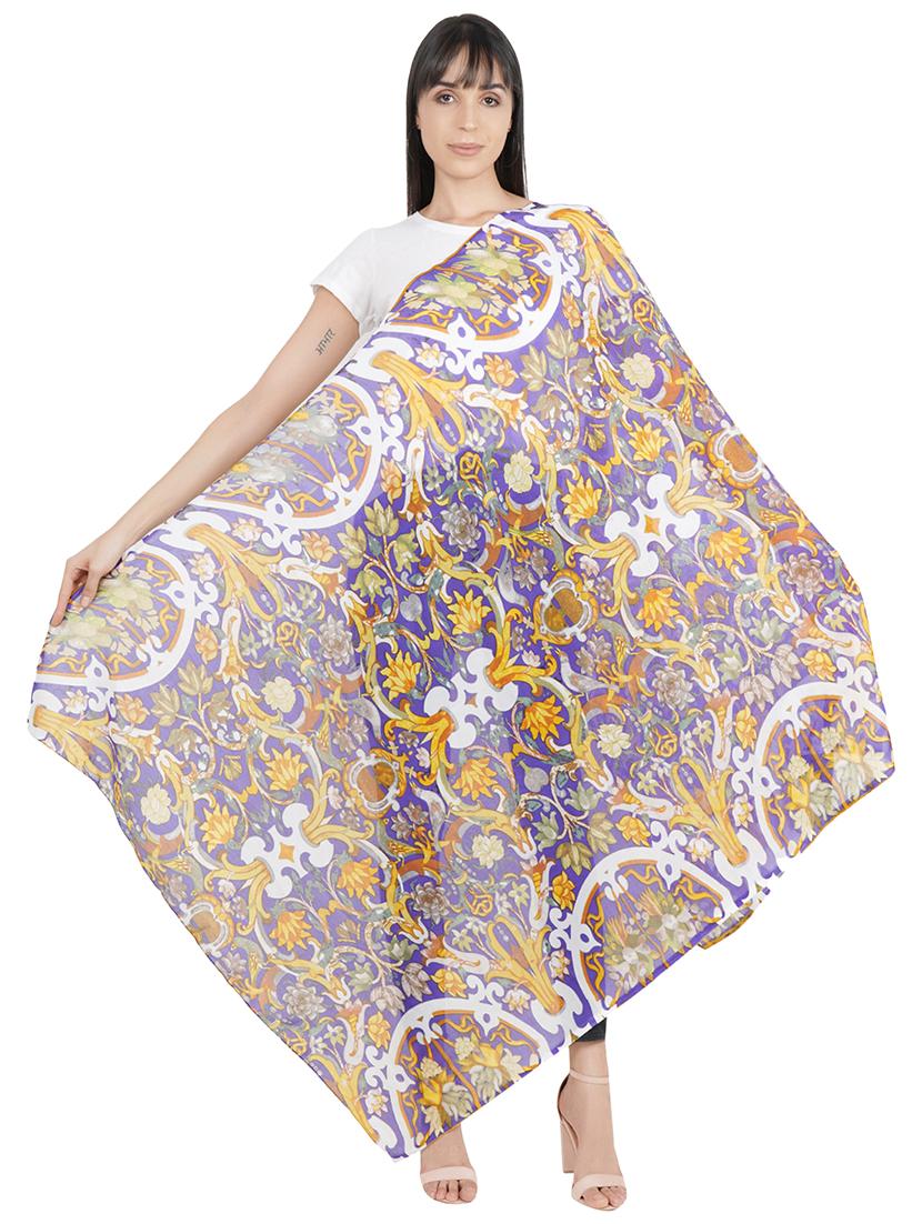 multi colored viscose stole - 17388483 - Standard Image - 3