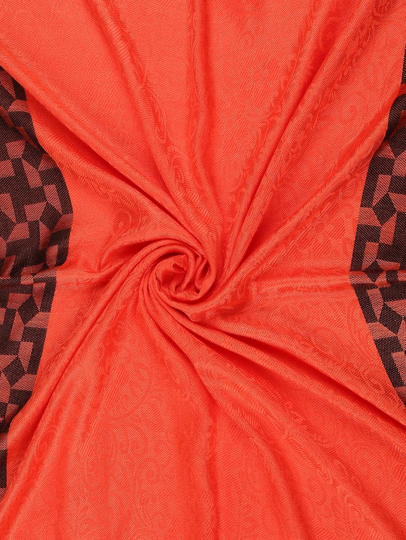 orange viscose stole - 17388495 - Standard Image - 3