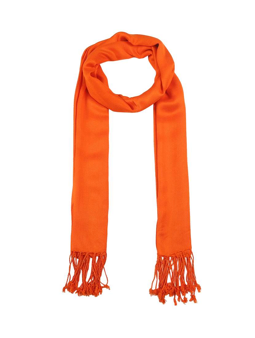 orange viscose stole - 17388501 -  Standard Image - 3