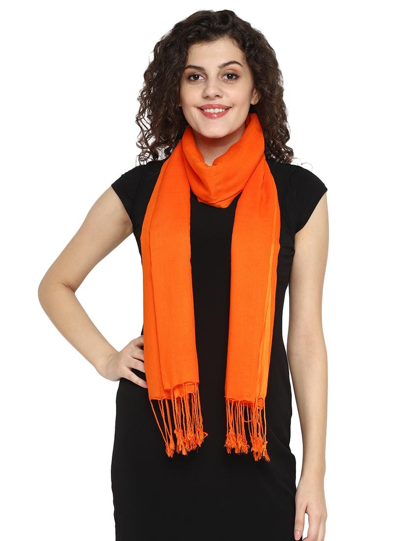 orange viscose stole
