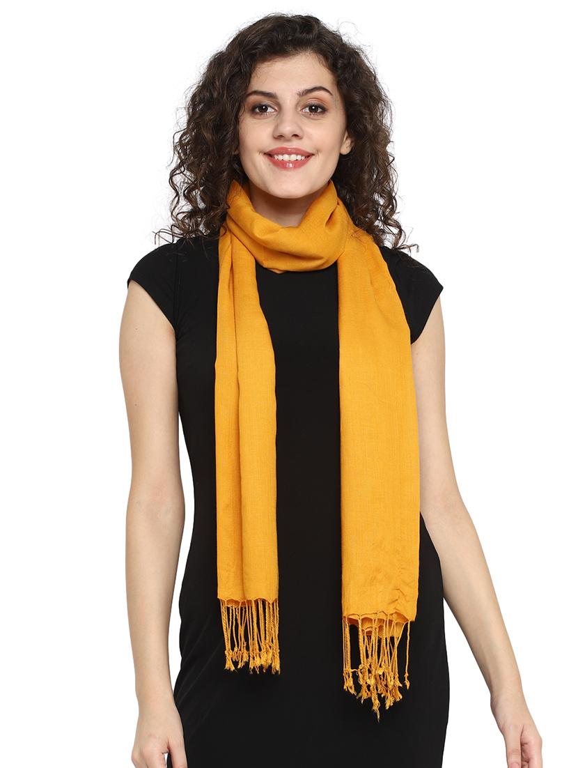 yellow viscose stole - 17388513 - Zoom Image - 0