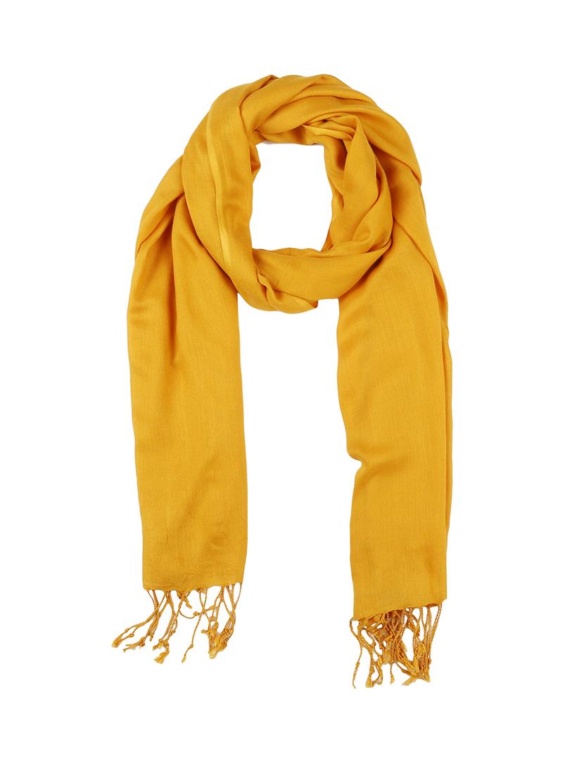 yellow viscose stole - 17388513 - Standard Image - 3