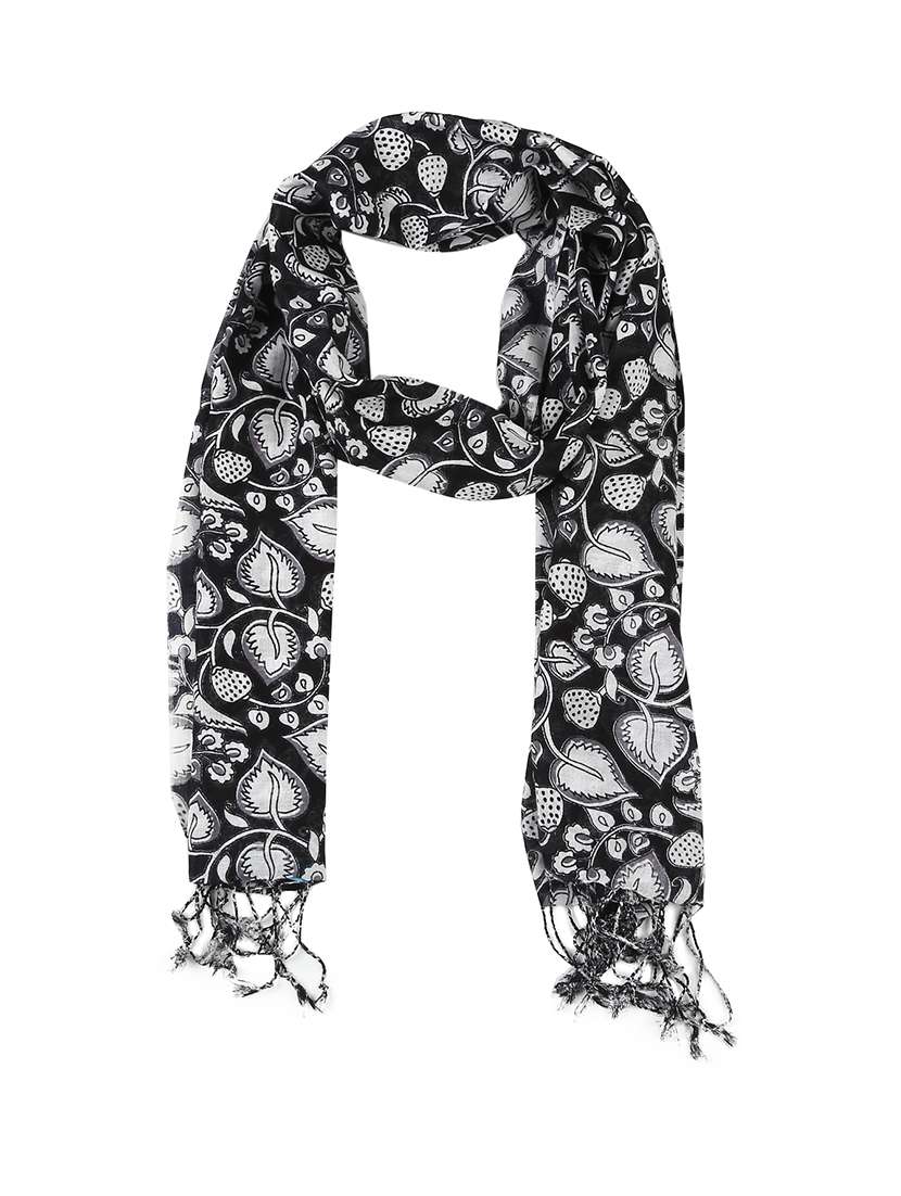 black viscose stole - 17388525 - Standard Image - 3