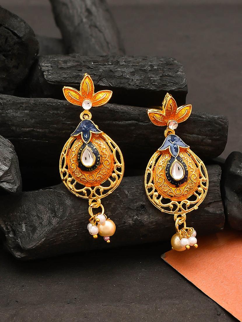 gold brass chandballi earring - 17388551 - Zoom Image - 0