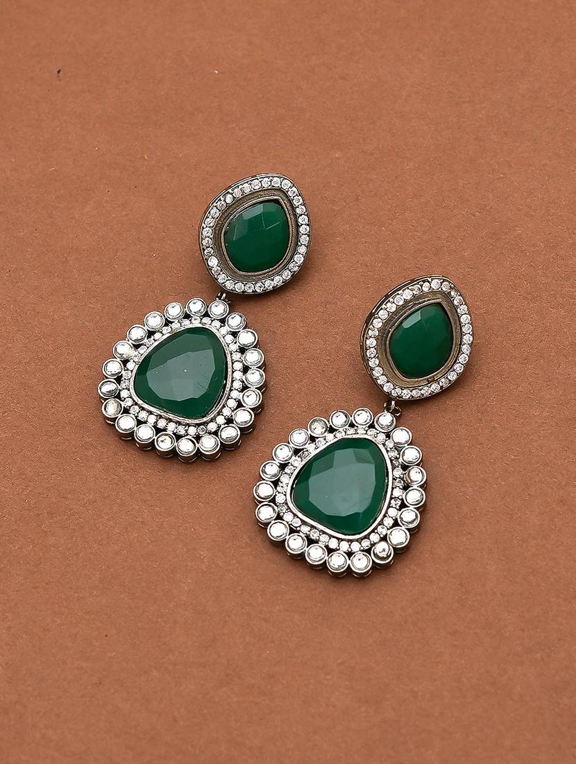 silver brass drop earring - 17388556 - Zoom Image - 0