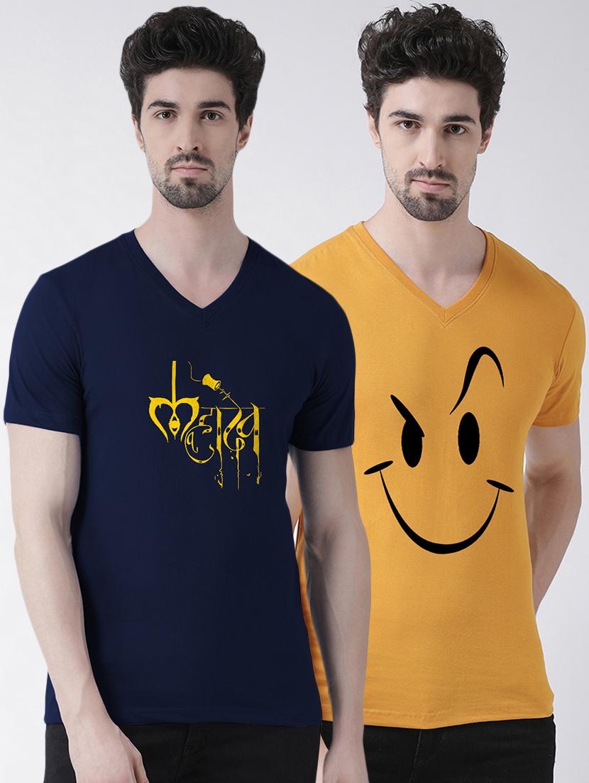 multi colored printed t-shirts combo - 17389005 - Zoom Image - 0