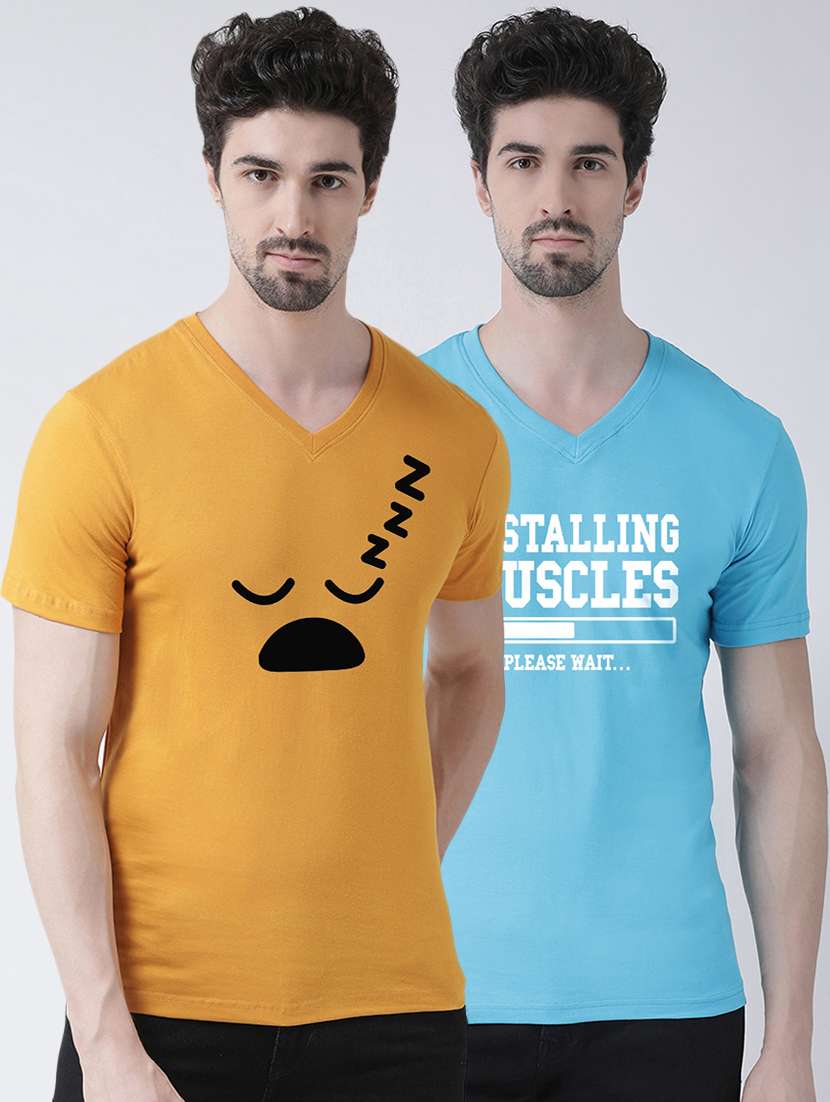 Multi Colored Printed T-shirts Combo 