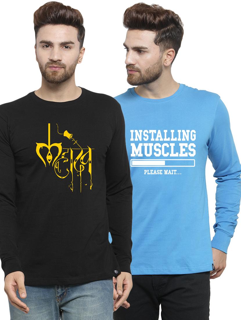 set of 2 chest-printed t-shirt - 17389341 - Zoom Image - 0