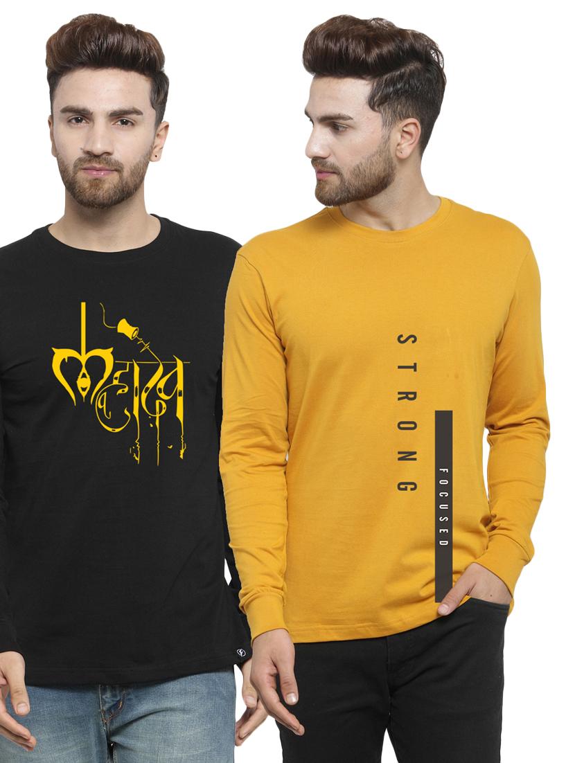 set of 2 chest-printed t-shirt - 17389526 - Zoom Image - 0