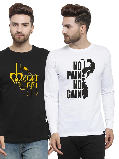 set of 2 chest-printed t-shirt - 17389528 -  Standard Image - 0