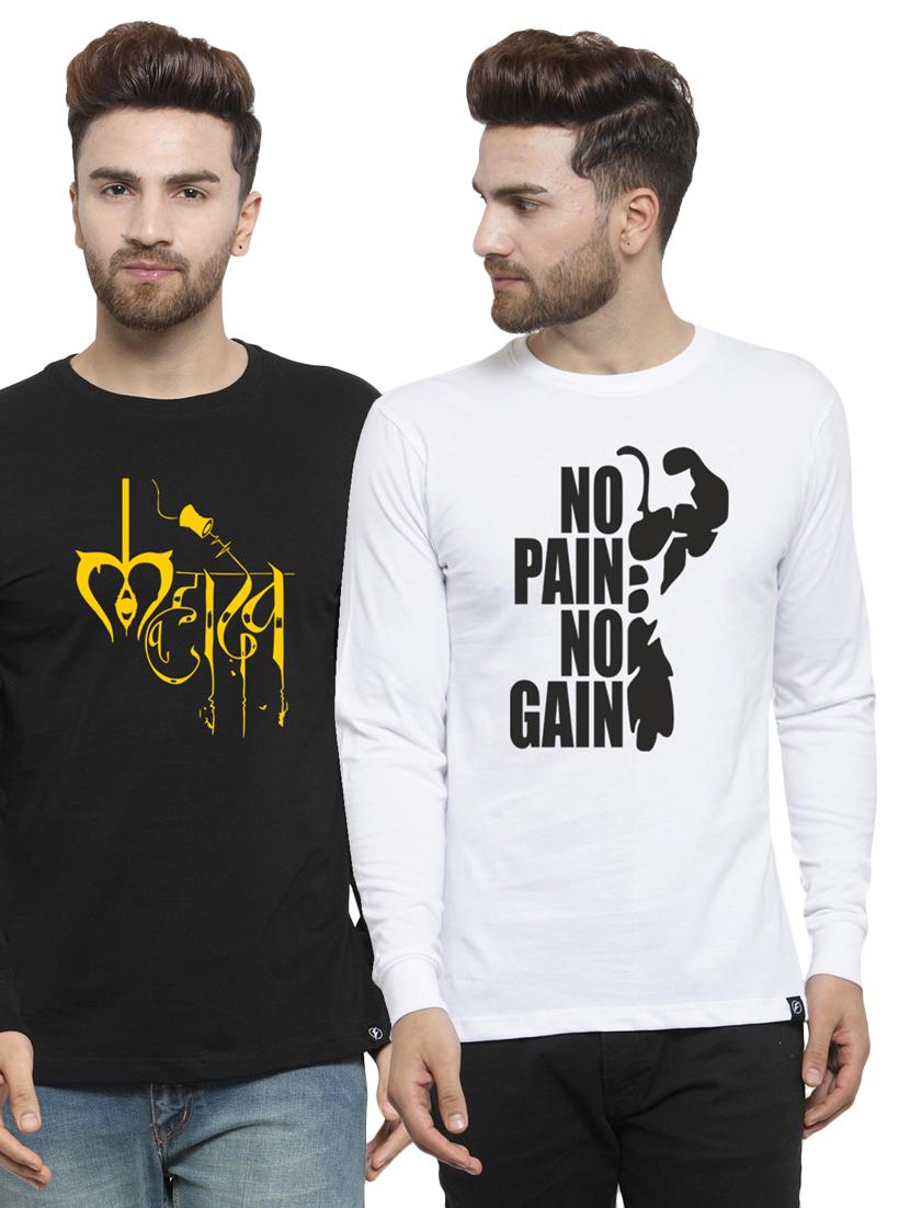 set of 2 chest-printed t-shirt - 17389528 -  Zoom Image - 0