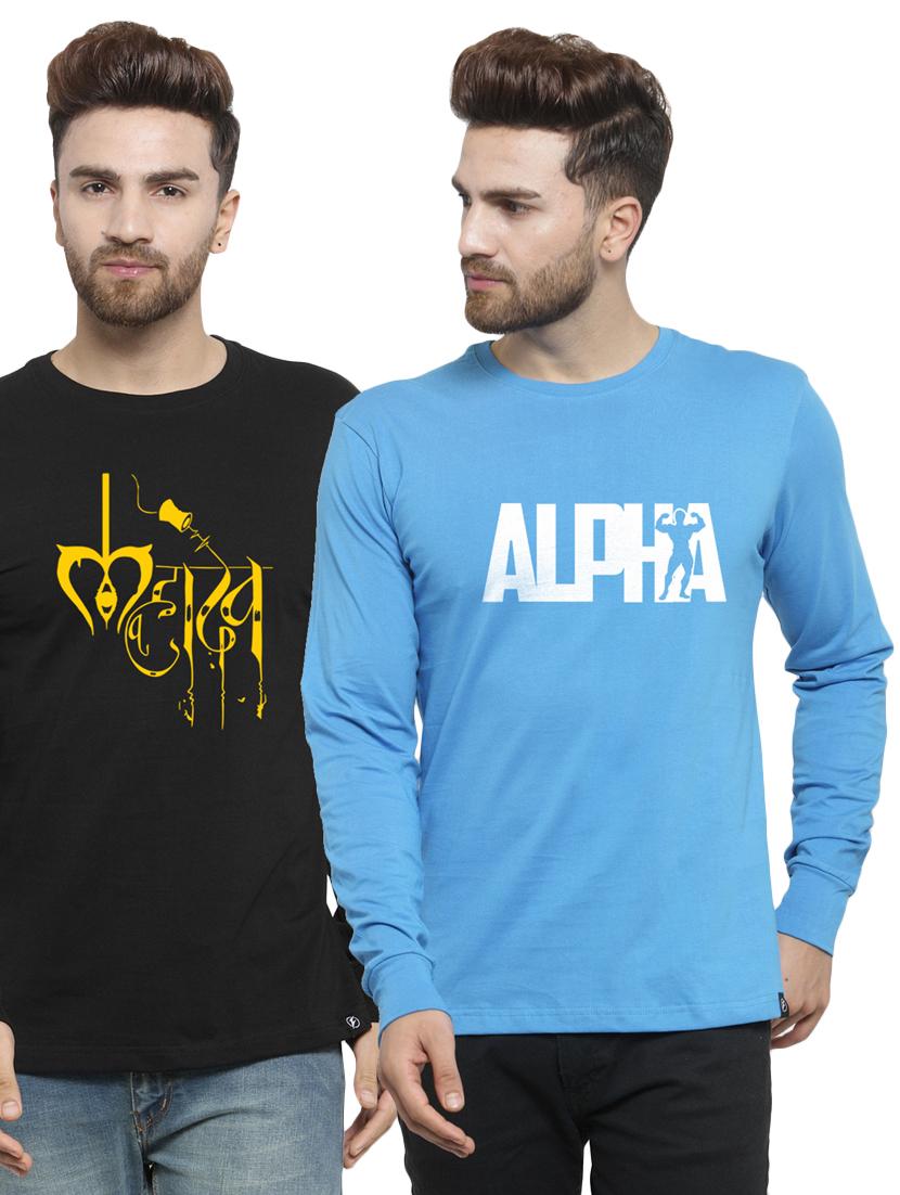set of 2 chest-printed t-shirt - 17389532 -  Zoom Image - 0