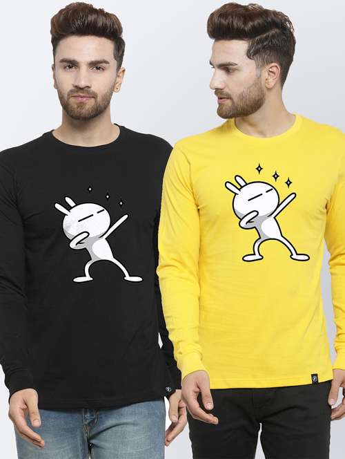 set of 2 chest-printed t-shirt - 17389765 - Standard Image - 0