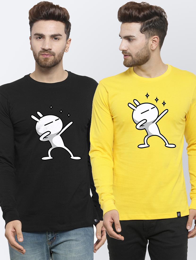 set of 2 chest-printed t-shirt - 17389765 - Zoom Image - 0