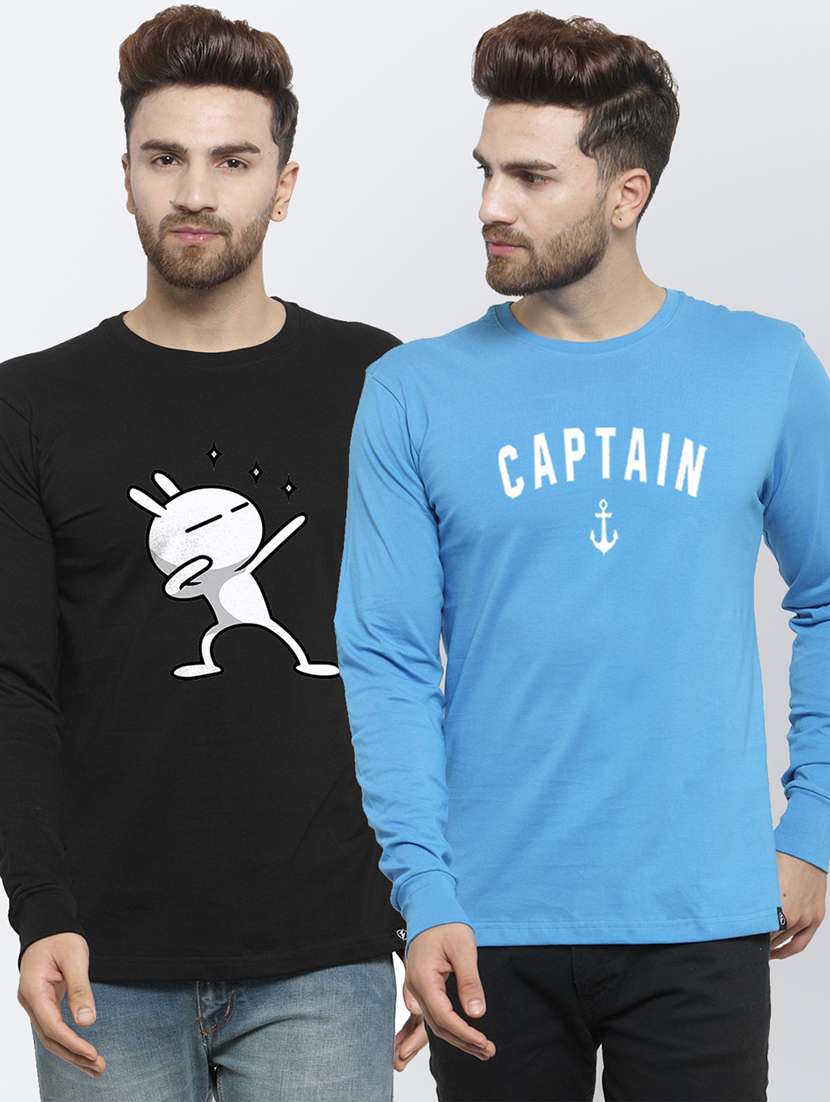 set of 2 chest-printed t-shirt - 17389771 - Zoom Image - 0