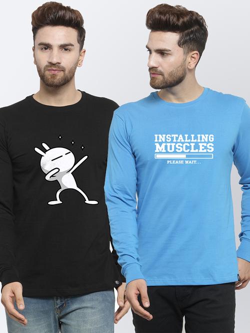 set of 2 chest-printed t-shirt - 17389774 - Standard Image - 0