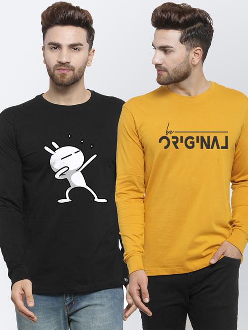 set of 2 chest-printed t-shirt - 17389778 - Standard Image - 0