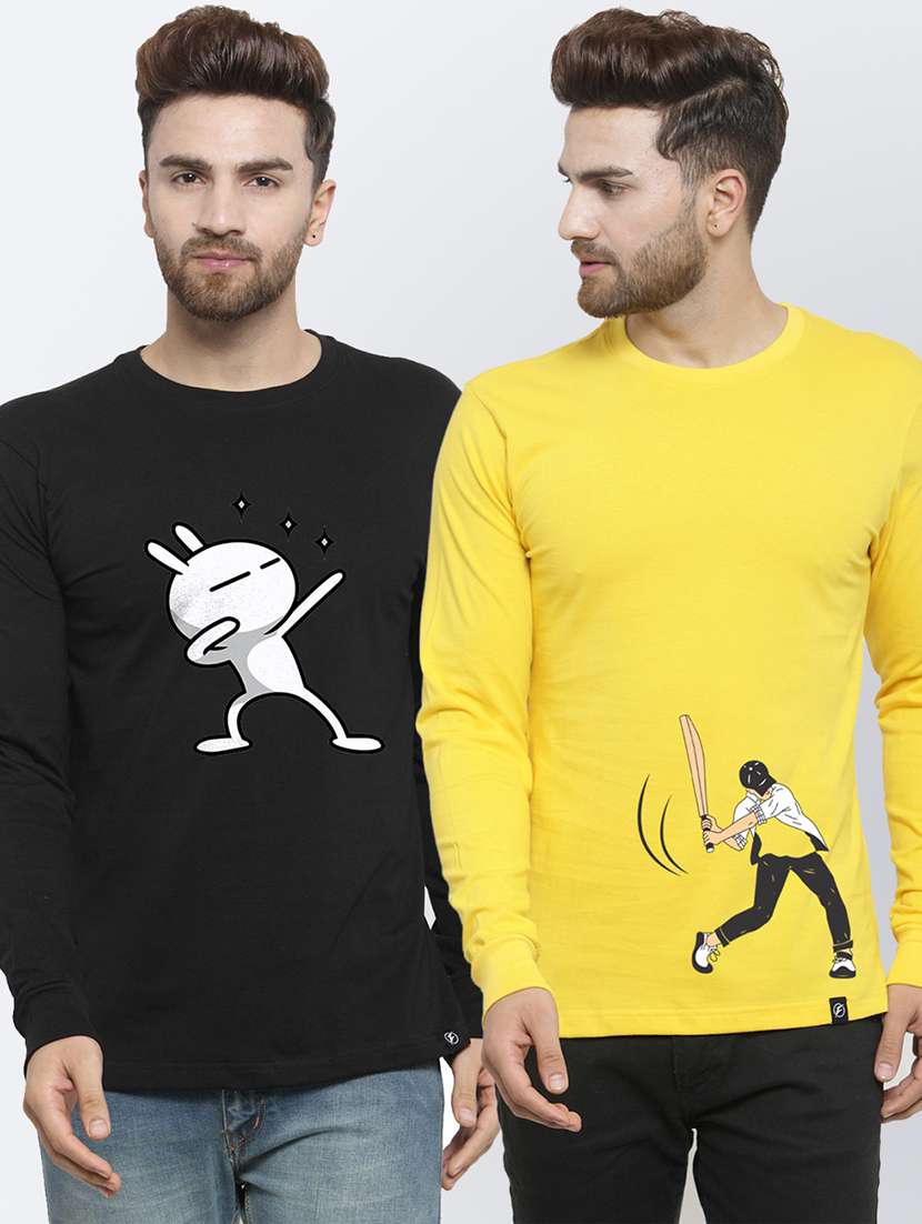 set of 2 chest-printed t-shirt - 17389791 - Zoom Image - 0