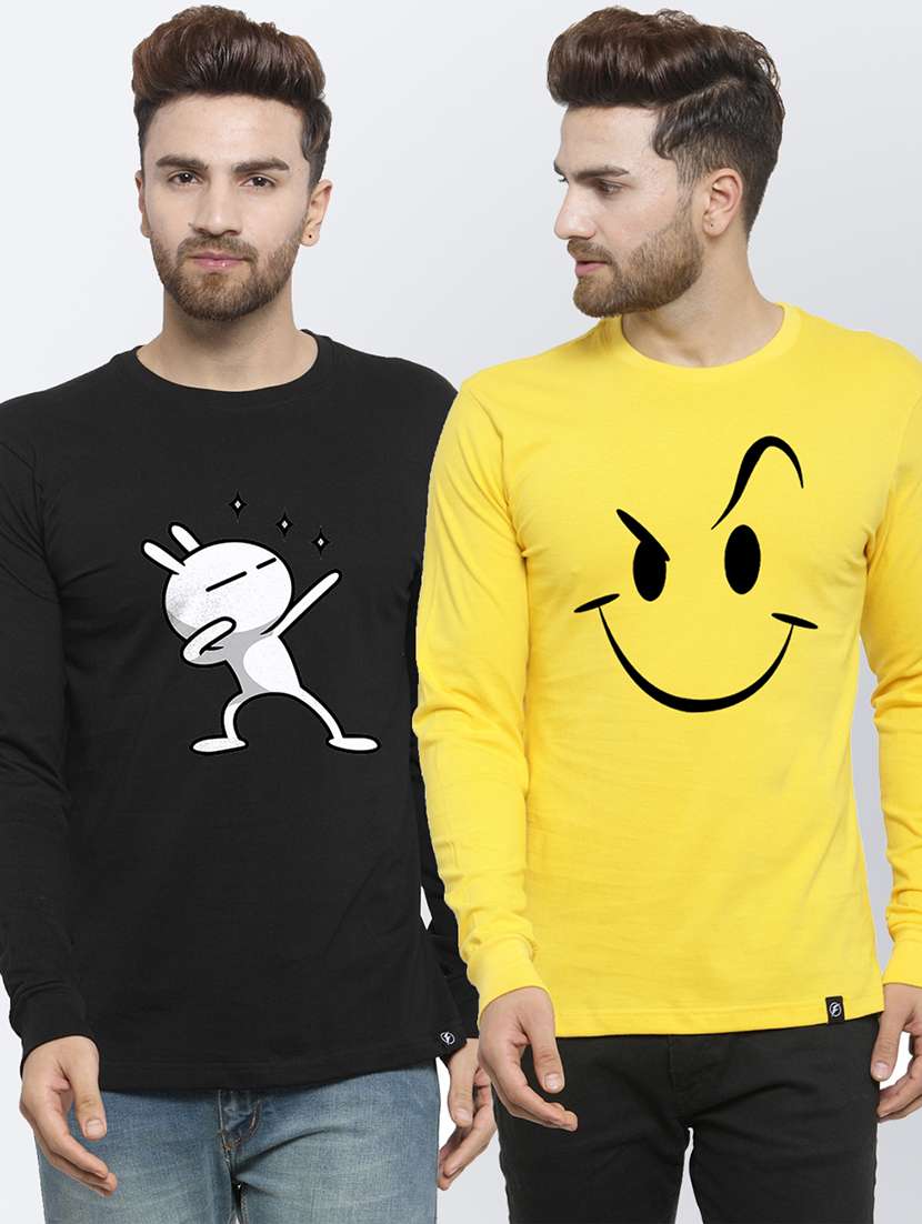 set of 2 chest-printed t-shirt - 17389796 - Zoom Image - 0