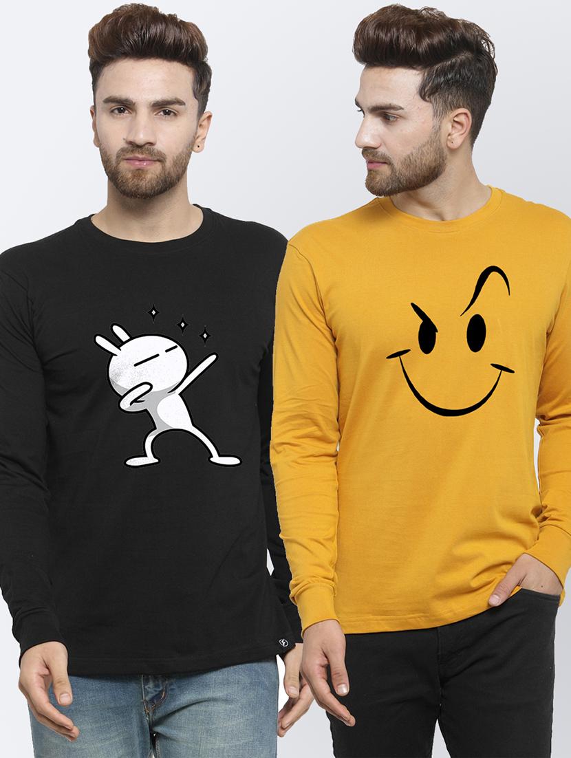 set of 2 chest-printed t-shirt - 17389799 -  Zoom Image - 0