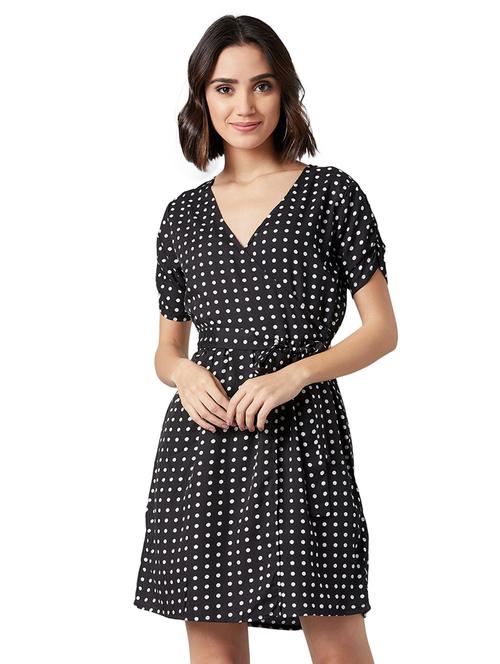 tie front polka dot dress  - 17391683 -  Standard Image - 0