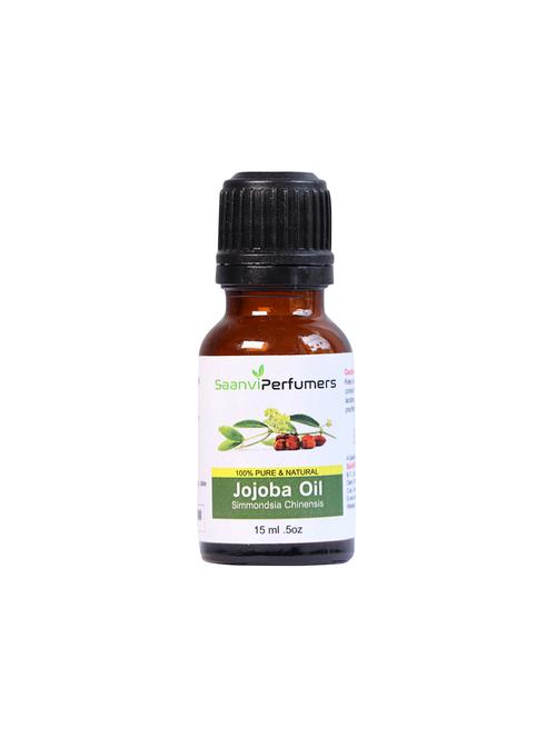 saanvi perfumers jojoba cold pressed carrier oil (15ml) for aromatherapy, skin, acne & hair growth - 17391727 - Standard Image - 0