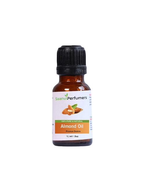 saanvi perfumers sweet almond cold pressed carrier oil (15ml) for hair, skin, face care & massage - 17391732 - Standard Image - 0