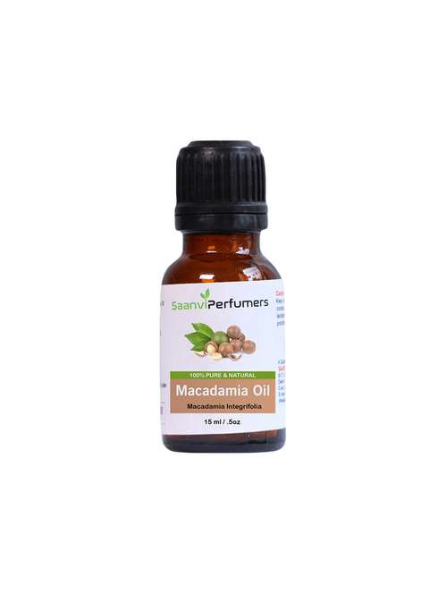 saanvi perfumers macadamia oil, 15ml | cold pressed | 100% pure and natural